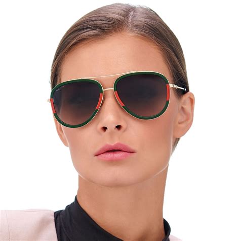 gucci sunglasses with red and green stripe|gg0062s gucci sunglasses.